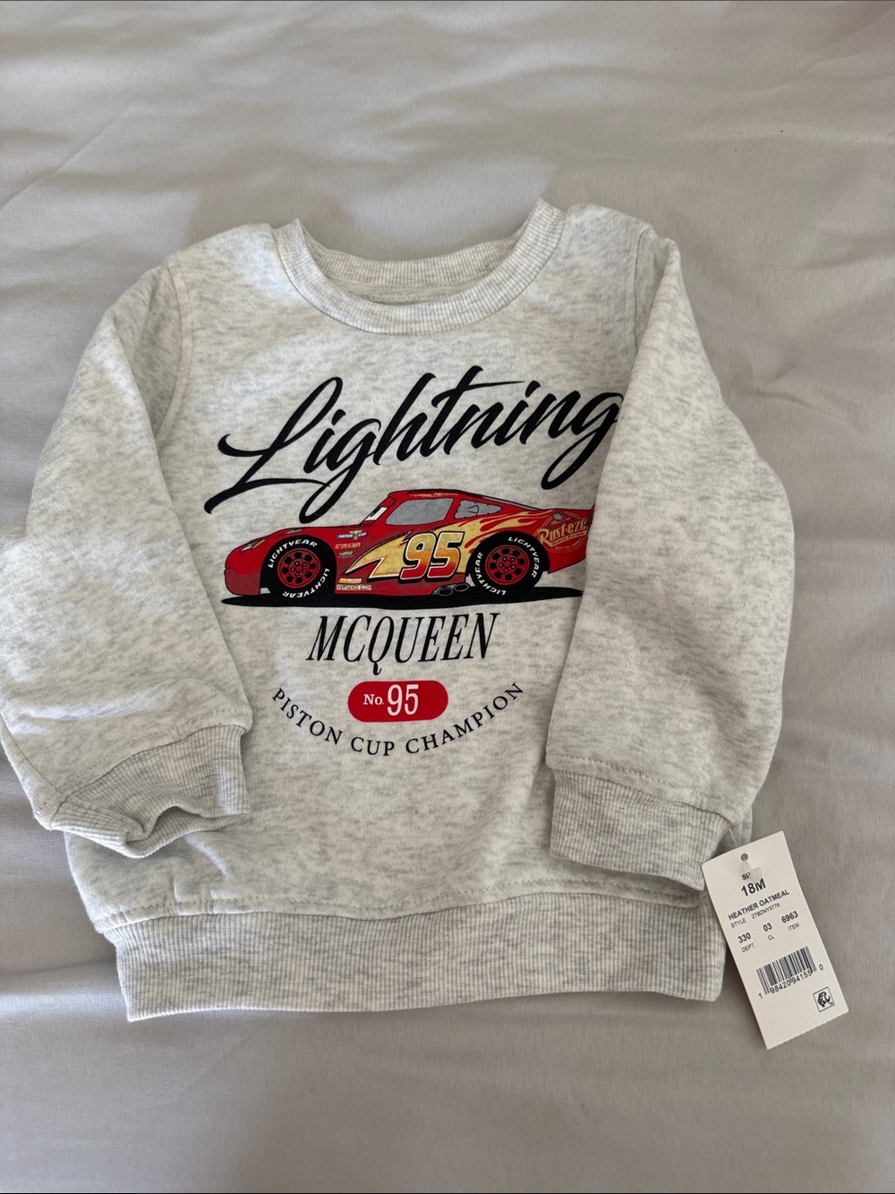 Disney - Lighting McQueen Sweatshirt. Size 18 mos. NWT.